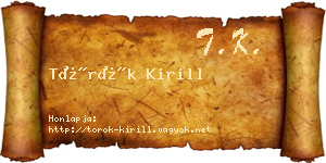 Török Kirill névjegykártya
