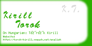 kirill torok business card